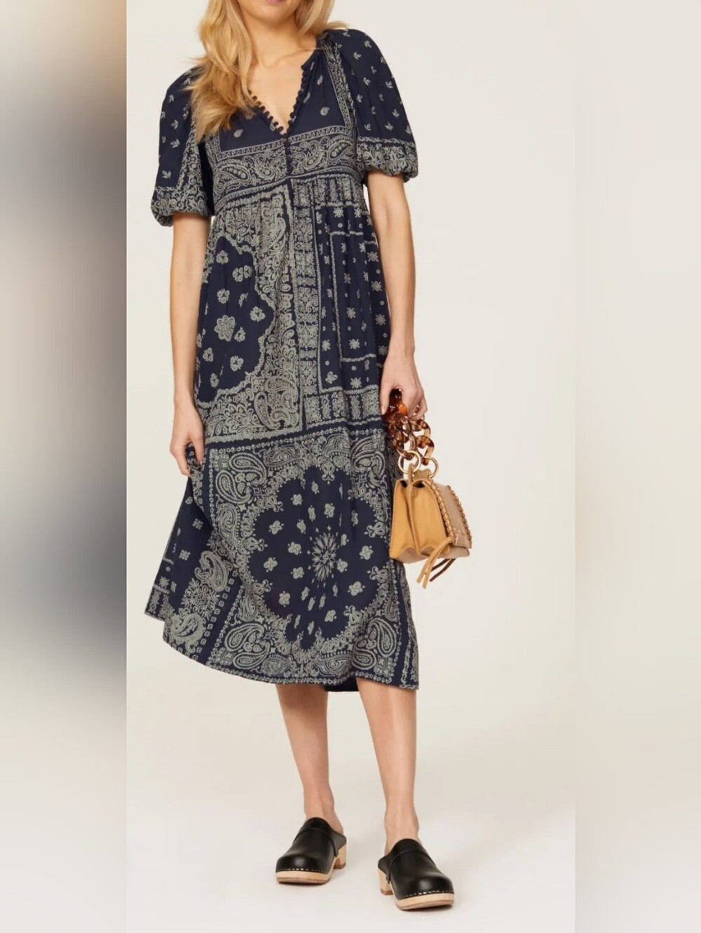 The Great The Ravine Bandana Midi Cotton Dress